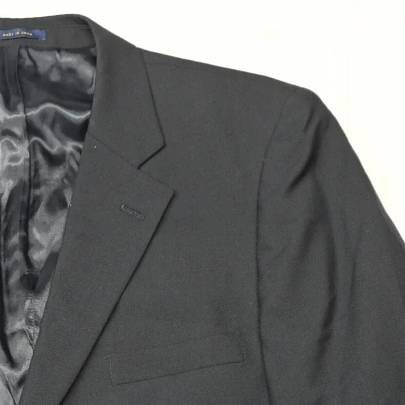 Club Room 43R 44R Navy Blue Gold Button Wool Mens Blazer Suit Jacket Sport‎ Coat